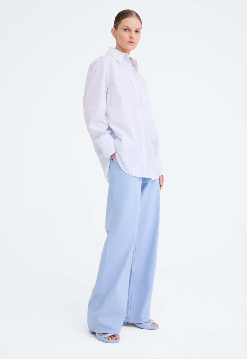 Jac + Jack Tanvi Shirt - Blue Shadow Stripe